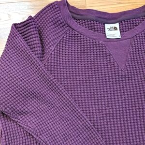 The North Face Waffle Knit purple sweater